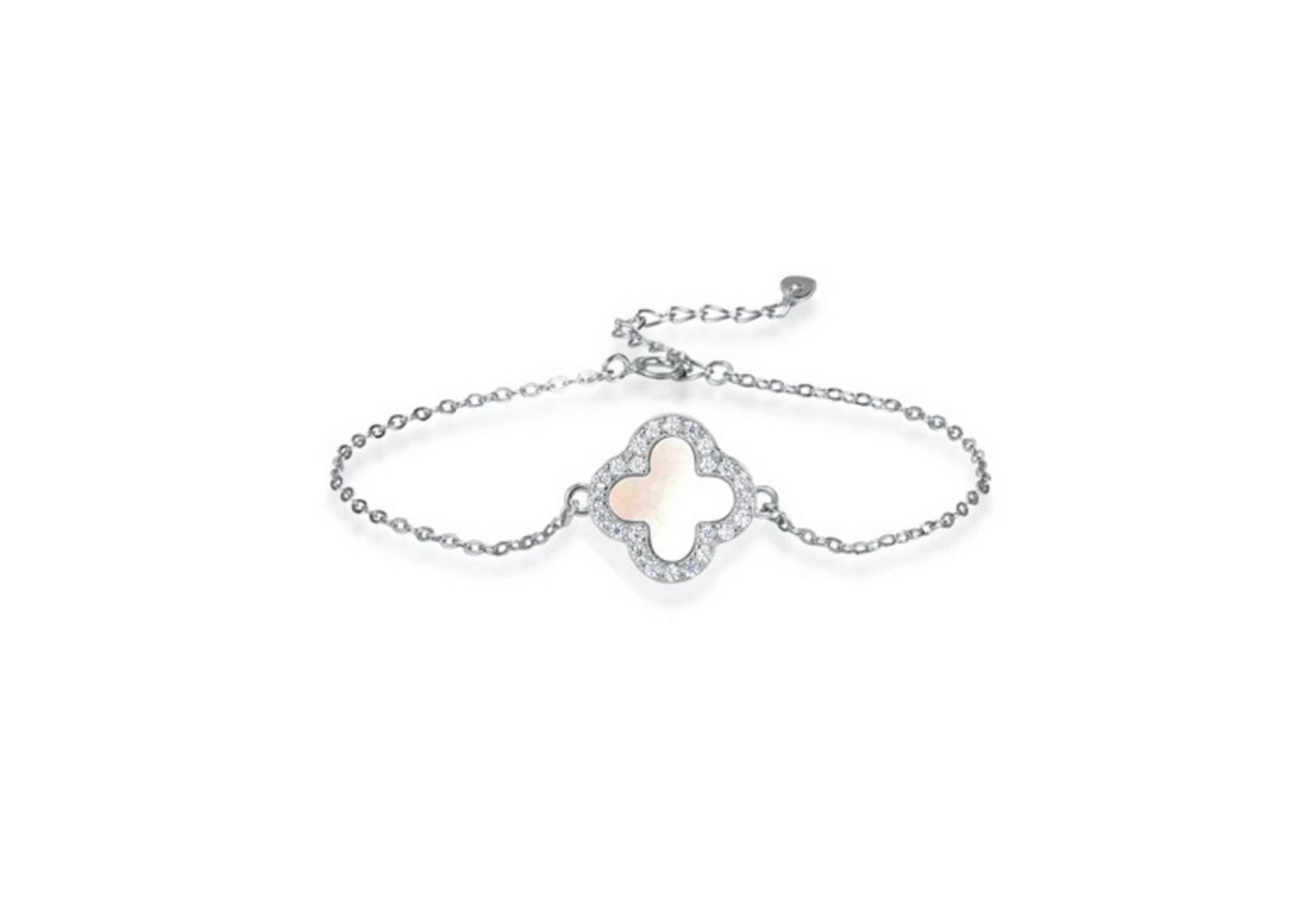 ROUGEMONT Armband Kleeblatt Glücksbringer Armband 925 Sterling Silber 18K Gold 18cm, Glücksbringer von ROUGEMONT