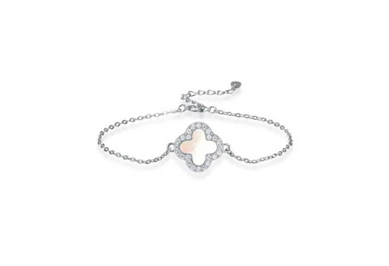 ROUGEMONT Armband Kleeblatt Glücksbringer Armband 925 Sterling Silber 18K Gold 18cm, Glücksbringer von ROUGEMONT