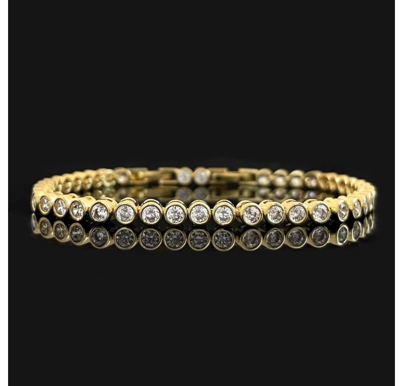 ROUGEMONT Armband Modisches Damen Tennisarmband rundes Zirkonia Armband Gold von ROUGEMONT