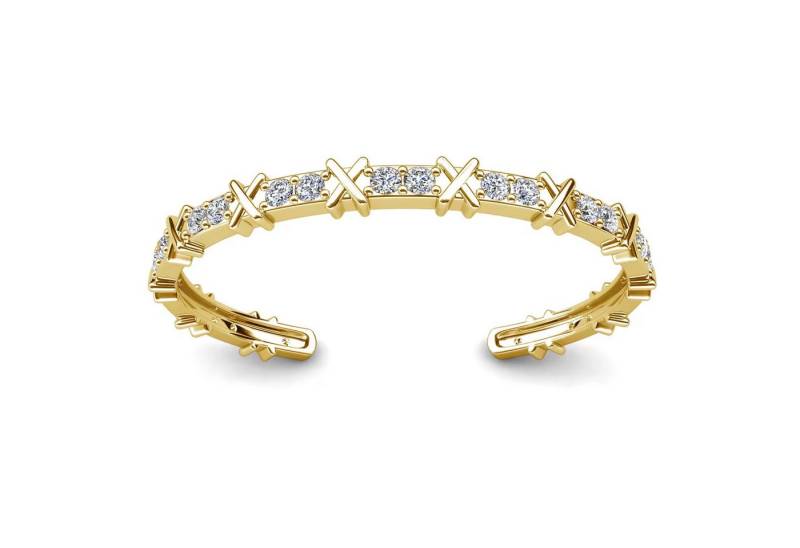 ROUGEMONT Armreif Funkelnde Armspange verstellbar Gold Silber Roségold, Verstellbar von ROUGEMONT