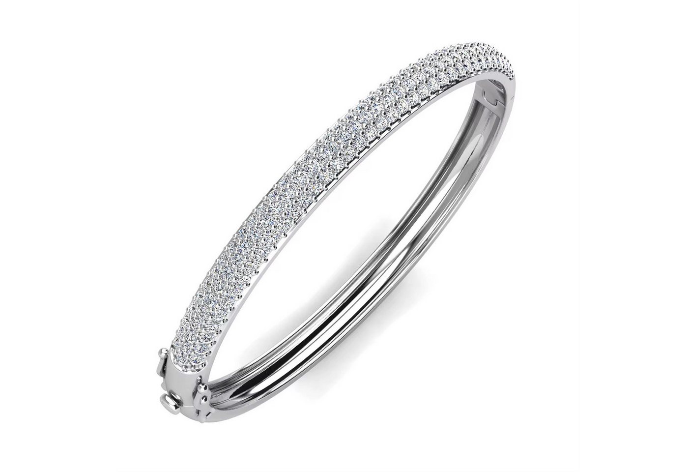 ROUGEMONT Armreif Funkelnder Zirkonia Damen Amreif Hypoallergen 18K Vergoldung, Funkelnder Damen Armreif von ROUGEMONT