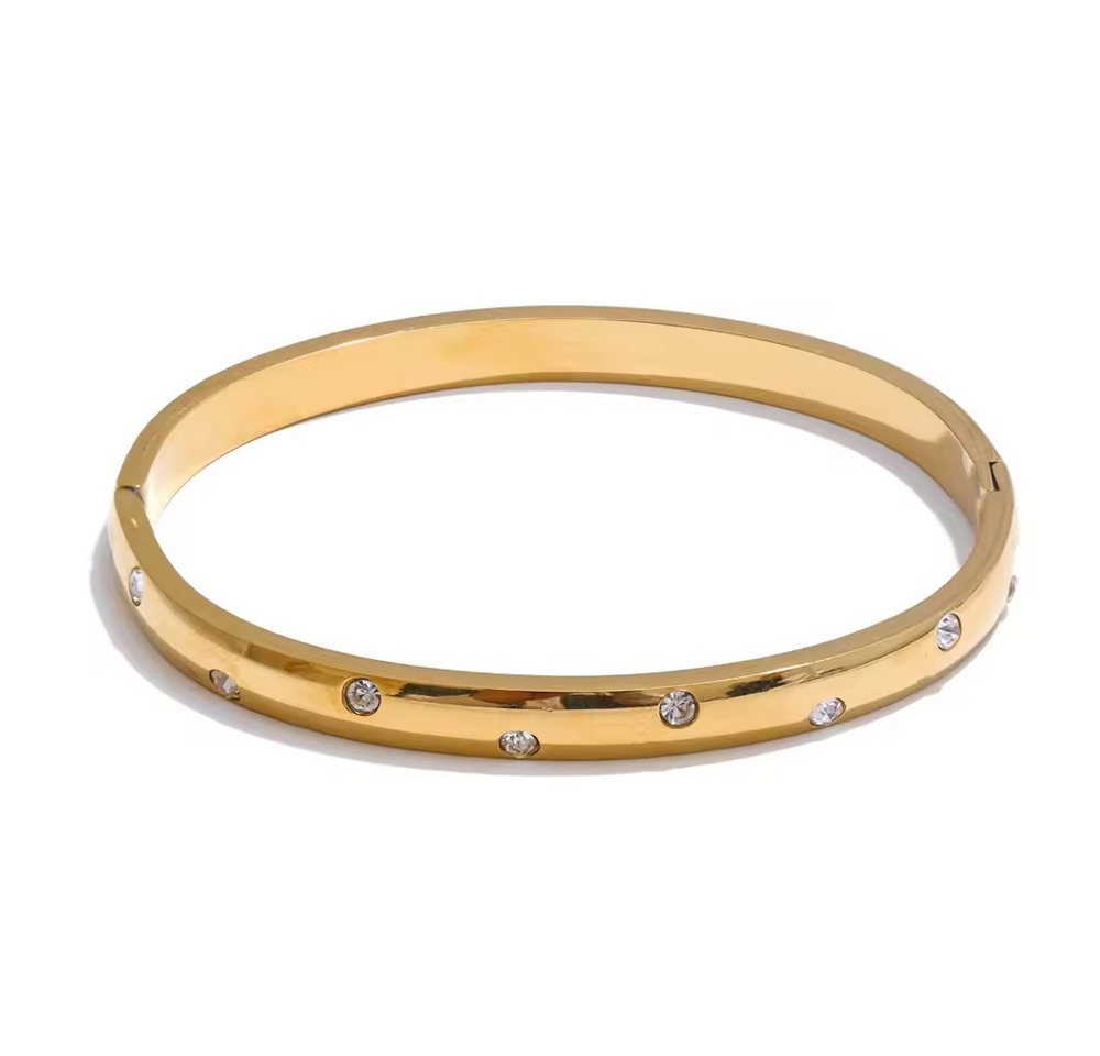 ROUGEMONT Armreif Moderner Wasserfester Damen Armreif 18cm 18K Vergoldung 6mm, Hypoallergen/Wasserfest ROUGEMONT Armreif Moderner Wasserfester Damen Armreif 18cm 18K Vergoldung 6mm, Hypoallergen/Wasserfest von ROUGEMONT