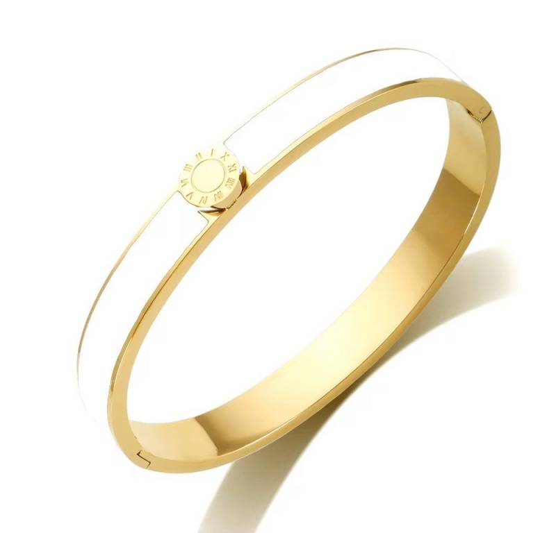 ROUGEMONT Armreif Sommer Trend Email Damen Armreif 17-18cm Gold, Wasserfest von ROUGEMONT