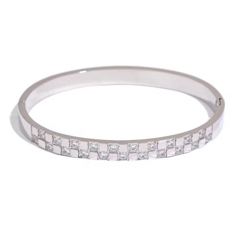 ROUGEMONT Armreif Wasserfester Damen Armreif mit funkelnden Zirkonia 17cm, Wasserfest von ROUGEMONT