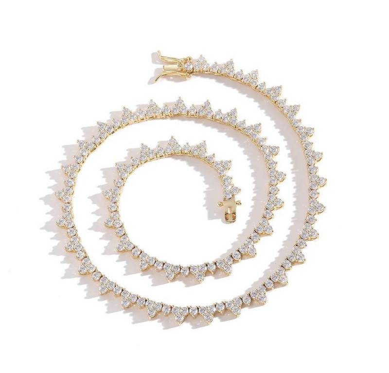 ROUGEMONT Collier Funkelnde Collier Halskette Zirkonia Herz Halskette Damen 45cm von ROUGEMONT