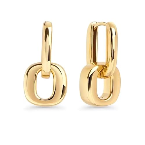 ROUGEMONT Creolen, 18K Hochglanz Vergoldung, Zweiteilige Ohrringe mit 2 Tragevarianten, Hypoallergen, Wasserfest von ROUGEMONT