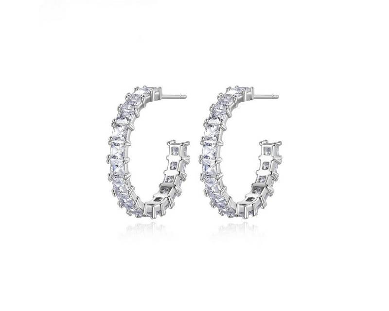 ROUGEMONT Creolen-Set Funkelnde Damen Creolen Ohrringe Zirkonia, Glamouröse Creolen von ROUGEMONT