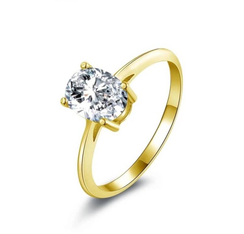 ROUGEMONT Verlobungsring Strahlender Moissanit Damen Ring Verlobung Geschenk 18K Gold, Echtschmuck von ROUGEMONT