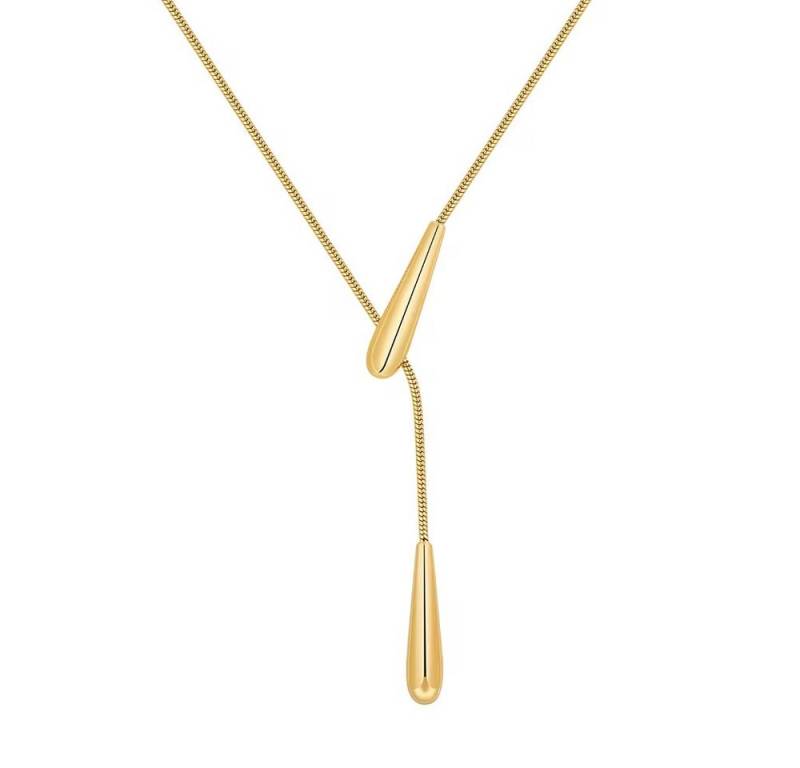 ROUGEMONT Edelstahlkette Moderne Tropfen Halskette Statement Look, Hypoallergen von ROUGEMONT
