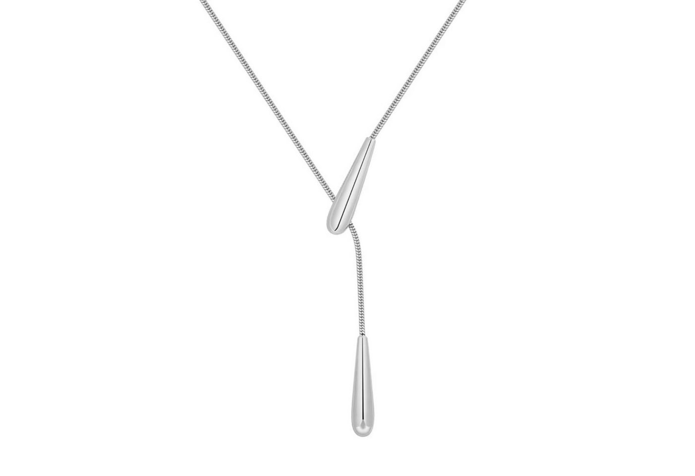 ROUGEMONT Edelstahlkette Moderne Tropfen Halskette Statement Look, Hypoallergen von ROUGEMONT
