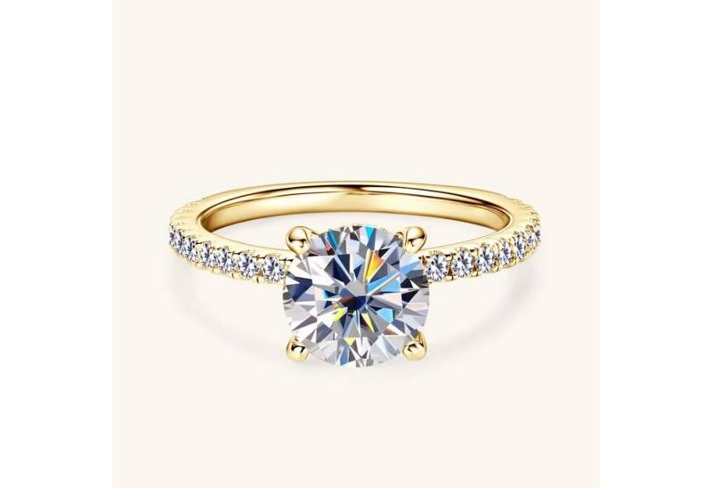 ROUGEMONT Fingerring Funkelnder Moissanit Damen Ring 2,0ct, Echtschmuck mit Echtheitszertifikat von ROUGEMONT