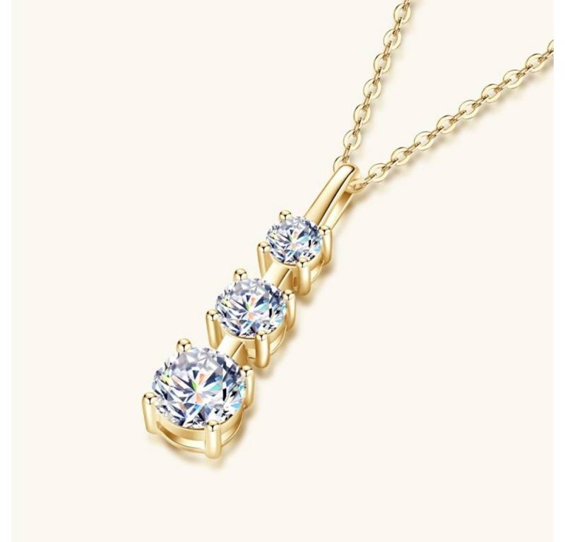 ROUGEMONT Kette mit Anhänger Exquisite Anhänger Halskette mi GRA Echtheitszertifikat 45 cm, Echtschmuck mit Echtheitszertifikat von ROUGEMONT