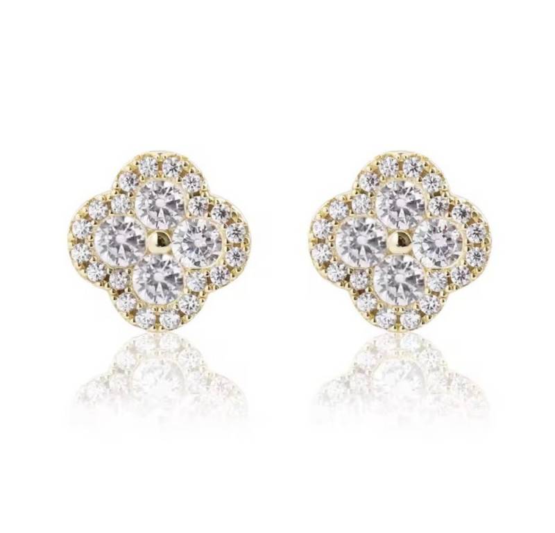 ROUGEMONT Kette mit Anhänger Moderne Kleeblatt Halskette 45cm Funkelnde AAAA Zirkonia, Hypoallergen von ROUGEMONT