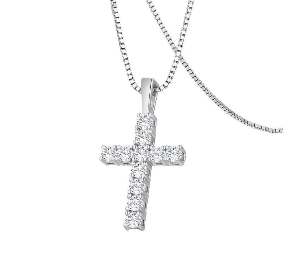 ROUGEMONT Kreuzkette Kreuzkette 925 Silber Halskette Moissanite Diamant Halskette Unisex von ROUGEMONT