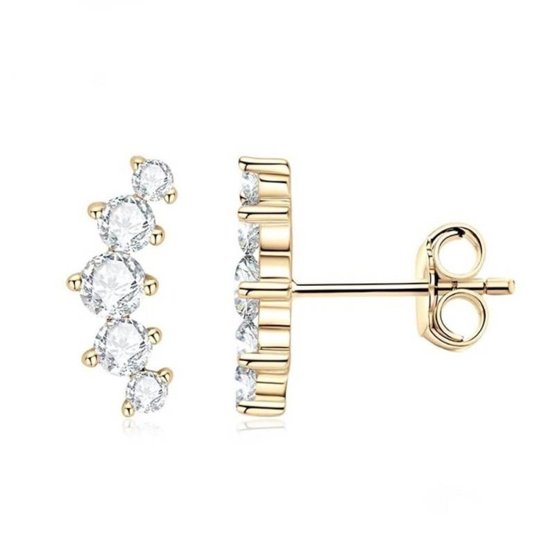 ROUGEMONT Ohrring-Set Funkelnde Moissanit Ohrstecker 925 Silber Echtheitszertifikat, Hypoallergen von ROUGEMONT