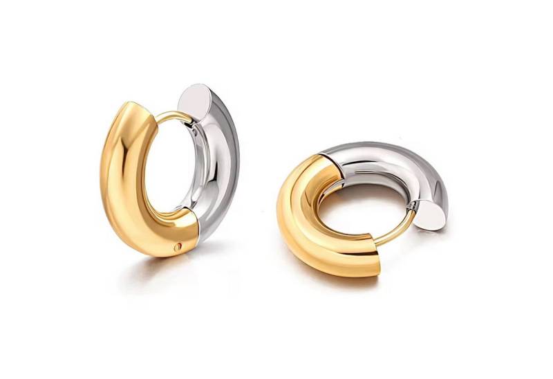 ROUGEMONT Paar Creolen Creolen Bicolor Trend 2,5cm Wasserfest, Hypoallergen von ROUGEMONT