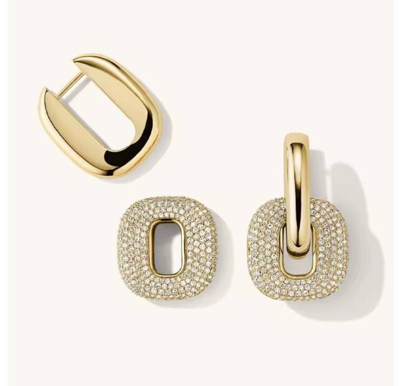 ROUGEMONT Paar Creolen Damen Trend Creolen Ohrringe 18K Gold Wasserfest Hypoallergen, Hypoallergen/Wasserfest von ROUGEMONT