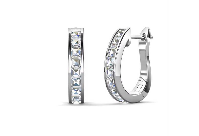 ROUGEMONT Paar Creolen Exquisite Wow Effekt Creolen Princess cut Creolen Ohnring, Hypoallergen von ROUGEMONT