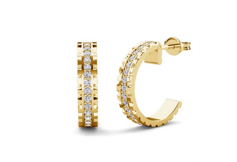 ROUGEMONT Paar Creolen Extravagante Damen Kristall Creolen Ohrringe Hypoallergen von ROUGEMONT