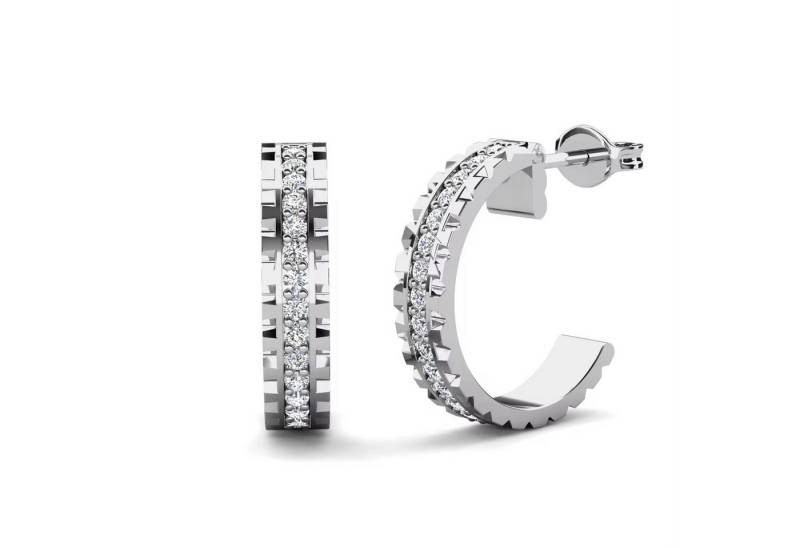 ROUGEMONT Paar Creolen Extravagante Damen Kristall Creolen Ohrringe Hypoallergen von ROUGEMONT