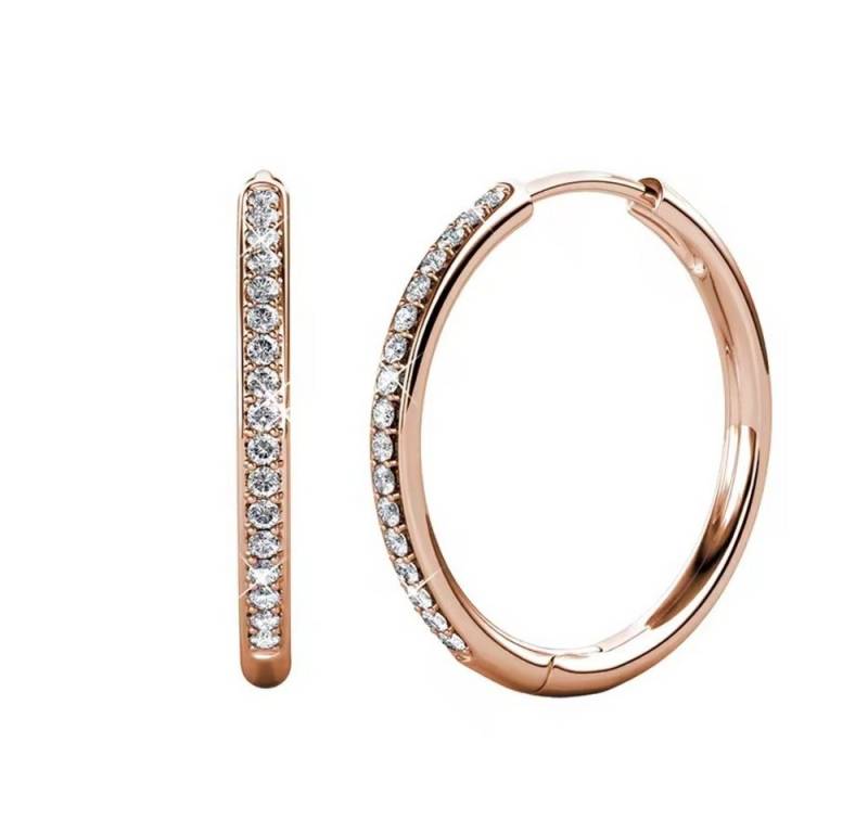 ROUGEMONT Paar Creolen Funkelnde Creolen Ohrringe Hypoallergen und Wasserfest 2,5cm, Hypoallergen von ROUGEMONT