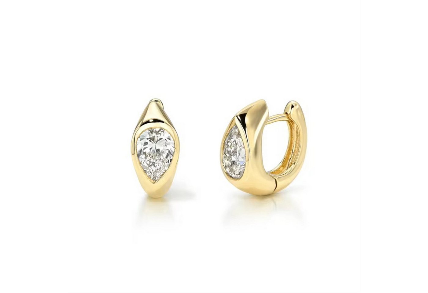 ROUGEMONT Paar Creolen Funkelnde Creolen Ohrringe Small It Piece 925 Sterling Silber, Echtschmuck von ROUGEMONT