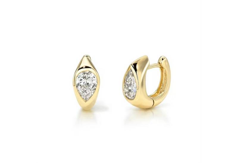 ROUGEMONT Paar Creolen Funkelnde Creolen Ohrringe Small It Piece 925 Sterling Silber, Echtschmuck von ROUGEMONT