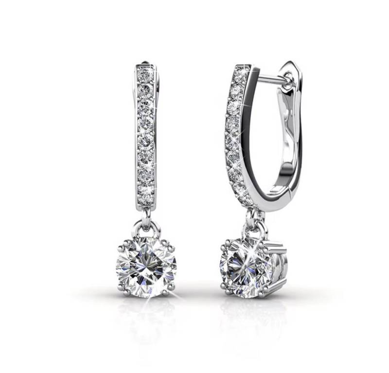 ROUGEMONT Paar Creolen Funkelnde Creolen Ohrringe aus 925 Sterling Silber, 925 Sterling Silber von ROUGEMONT