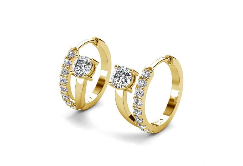 ROUGEMONT Paar Creolen Funkelnde Damen Creolen Ohrringe Hypoallergen 1,7 cm, Hypoallergen von ROUGEMONT