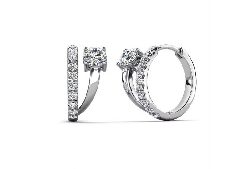 ROUGEMONT Paar Creolen Funkelnde Damen Creolen Ohrringe Hypoallergen 1,7 cm, Hypoallergen von ROUGEMONT