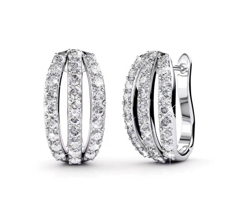 ROUGEMONT Paar Creolen Funkelnde Damen Creolen Ohrringe Hypoallergen Brautschmuck, Hypoallergen von ROUGEMONT