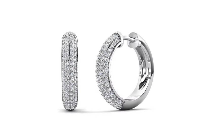 ROUGEMONT Paar Creolen Funkelnde Eleganz Damen Trend Creolen Ohrringe 24cm, Hypoallergen für empfindliche Haut von ROUGEMONT