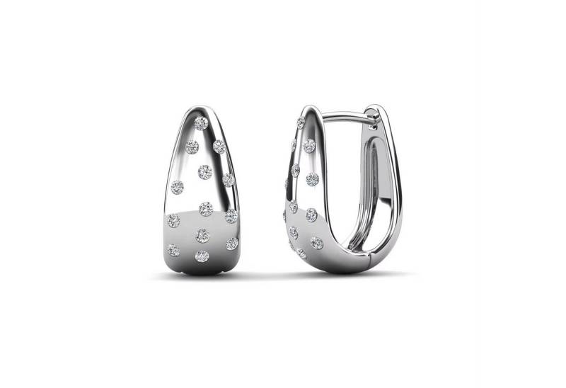 ROUGEMONT Paar Creolen Funkelnde Glamour Creolen Ohrringe, Hypoallergen von ROUGEMONT