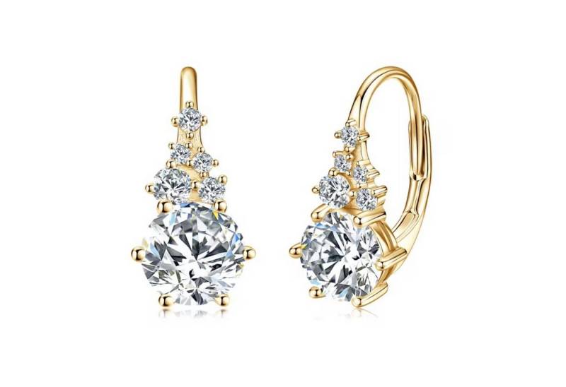 ROUGEMONT Paar Creolen Funkelnde Moissanit Creolen Ohrringe 1,0ct Gold, Echtschmuck mit Echtheitszertifikat von ROUGEMONT
