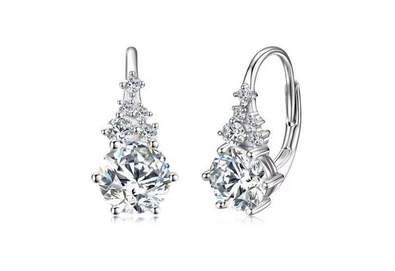 ROUGEMONT Paar Creolen Funkelnde Moissanit Creolen Ohrringe 1,0ct Gold, Echtschmuck mit Echtheitszertifikat von ROUGEMONT