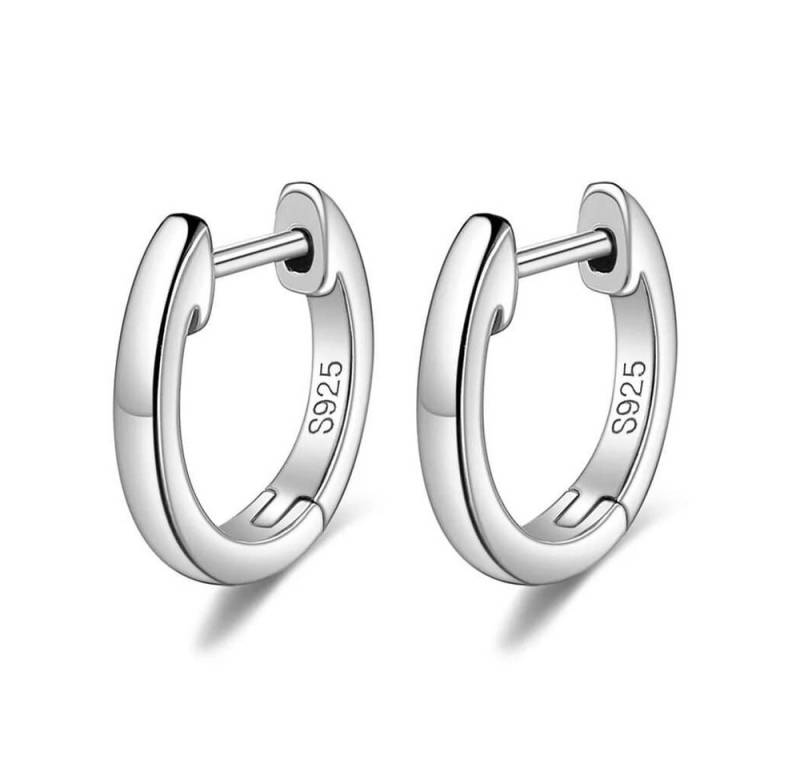 ROUGEMONT Paar Creolen Klassische Huggie Hoop Creolen Ohrringe 925 Sterling Silber 10 mm, Wasserfest von ROUGEMONT