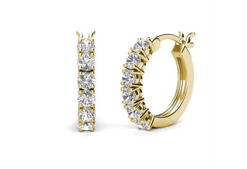 ROUGEMONT Paar Creolen Moderne Damen Creolen Ohrringe 2,2cm Hypoallergen Wasserfest 18K Gold, Hypoallergen von ROUGEMONT