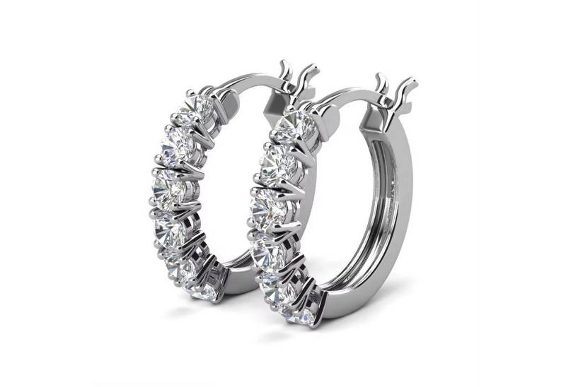 ROUGEMONT Paar Creolen Moderne Damen Creolen Ohrringe 2,2cm Hypoallergen Wasserfest 18K Gold, Hypoallergen von ROUGEMONT