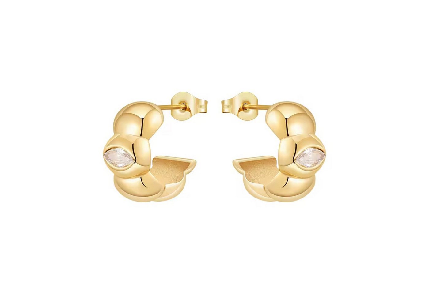 ROUGEMONT Paar Creolen Modische Statement Damen Creolen Ohrringe Hypoallergen Wasserfest, Hypoallergen von ROUGEMONT