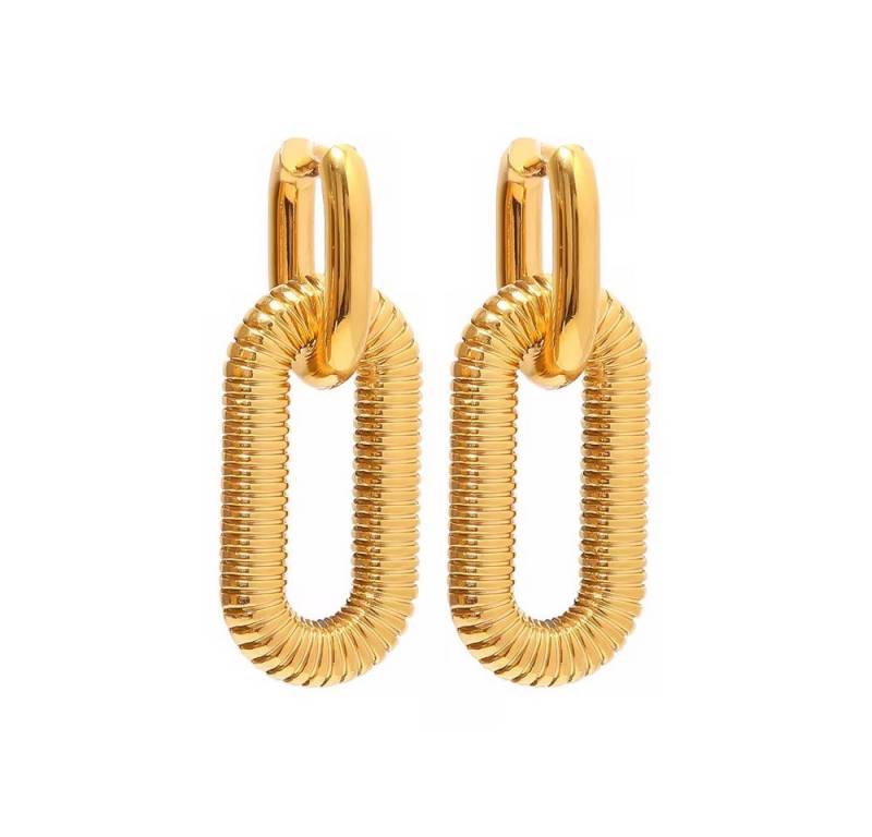 ROUGEMONT Paar Creolen Zweiteilige Damen Statement Creolen Ohrringe, Wasserfest von ROUGEMONT