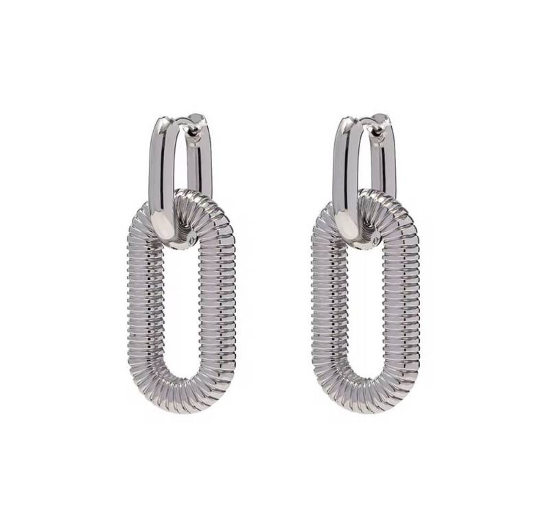 ROUGEMONT Paar Creolen Zweiteilige Damen Statement Creolen Ohrringe, Wasserfest von ROUGEMONT