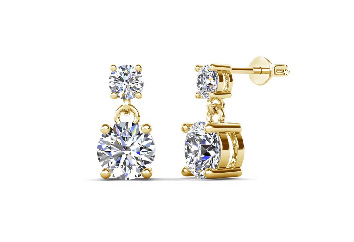 ROUGEMONT Paar Ohrhänger Extravagant funkelnde Damen Zirkonia Ohrhänger Hypoallergen, Hypoallergen für empfindliche Haut von ROUGEMONT