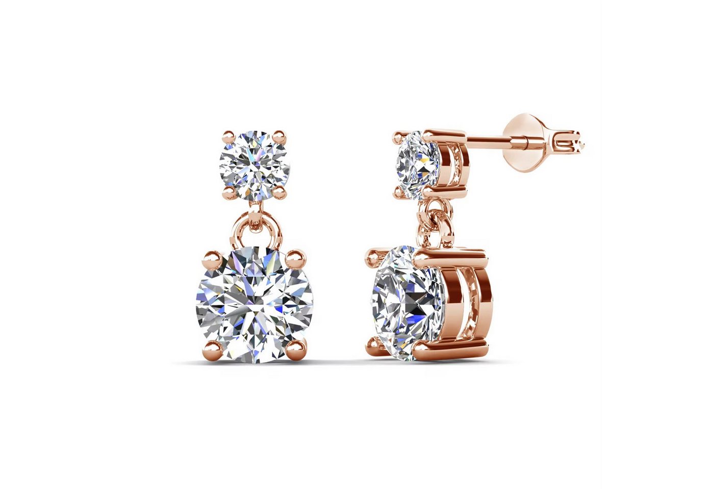 ROUGEMONT Paar Ohrhänger Extravagant funkelnde Damen Zirkonia Ohrhänger Hypoallergen, Hypoallergen für empfindliche Haut von ROUGEMONT