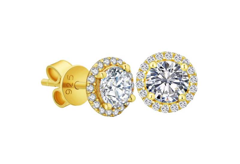 ROUGEMONT Paar Ohrstecker Funkelnde Damen Moissanit Ohrstecker 5mm 1,0ct, Funkelnder Moissanit mit 5mm von ROUGEMONT