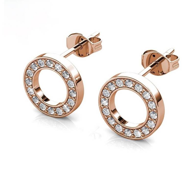 ROUGEMONT Paar Ohrstecker Minimalistische Kreis Damen Ohrstecker Zirkonia Hypoallergen, Hypoallergen von ROUGEMONT