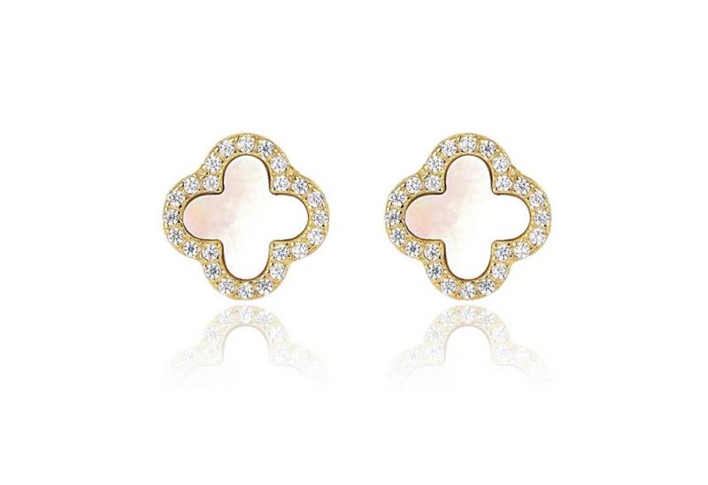 ROUGEMONT Paar Ohrstecker Kleeblatt Damen Glücksbringer Ohrstecker 925 Sterling Silber, Hypoallergen von ROUGEMONT