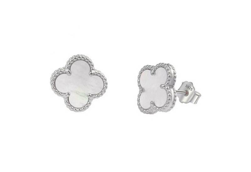 ROUGEMONT Paar Ohrstecker Kleeblatt Ohrstecker Glücksbringer Ohrstecker 925 Sterling Silber, Echtschmuck von ROUGEMONT