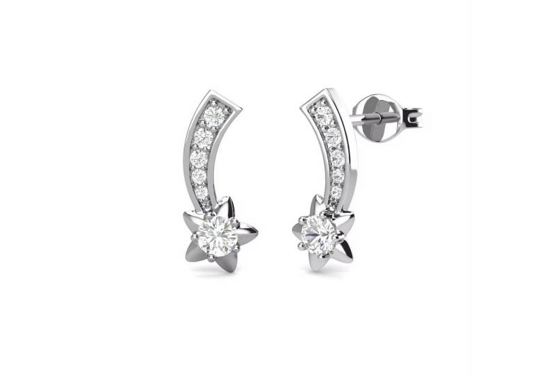 ROUGEMONT Paar Ohrstecker Mädchen Ohrstecker 925 Silber Sternschnuppe Hypoallergen, Hypoallergen von ROUGEMONT