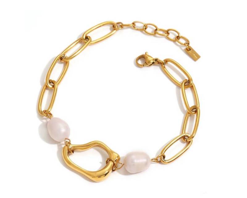 ROUGEMONT Perlenarmband Modisches Damen Perlenarmband Süßwasserperle 19cm von ROUGEMONT