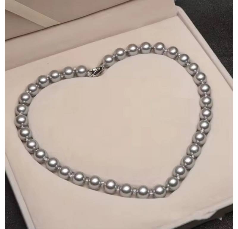 ROUGEMONT Perlenkette Luxuriöse Damen Perlen Halskette Perlen 10mm 45cm 925 Silber von ROUGEMONT